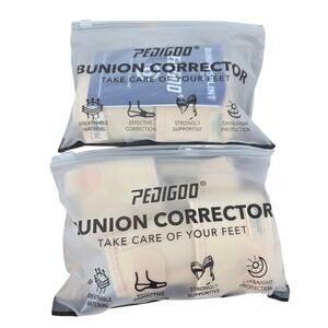 Pedigoo Bunion Corrector Beige 2 in each bag Bundle of 2 New In Package